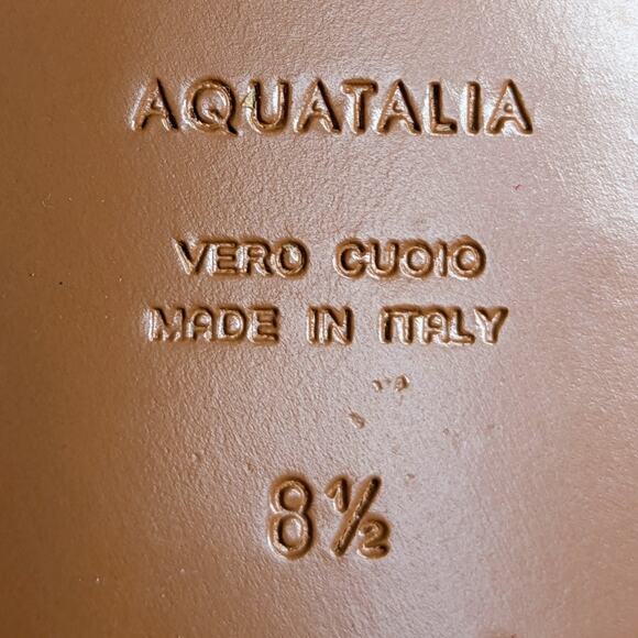 Aquatalia Golda Suede Loafers 8.5 Tan Flats Minimalist Quiet Luxury Weatherproof - Picture 2 of 12